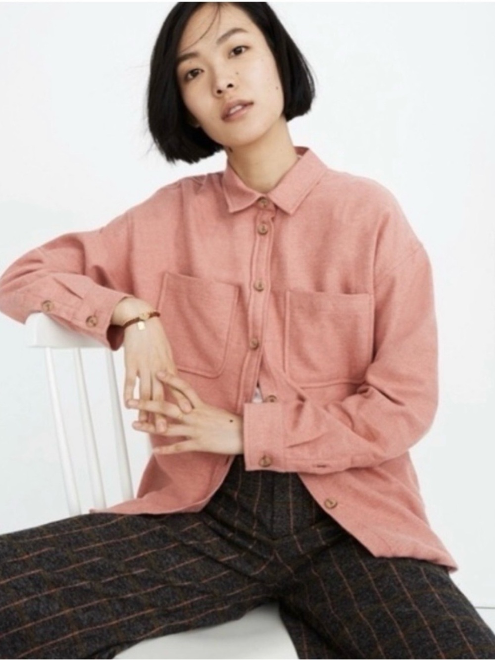 Madewell Dusty Pink Collared Shirt
